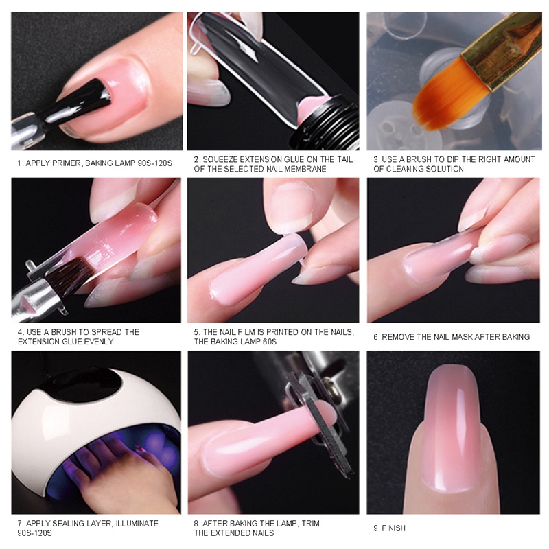 Manicure phototherapy lamp nail extension cream nail set