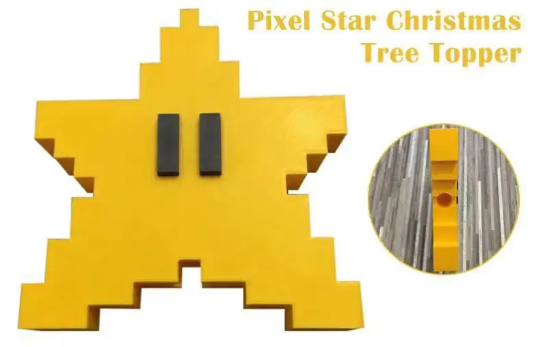 Christmas tree pixel starfish decoration