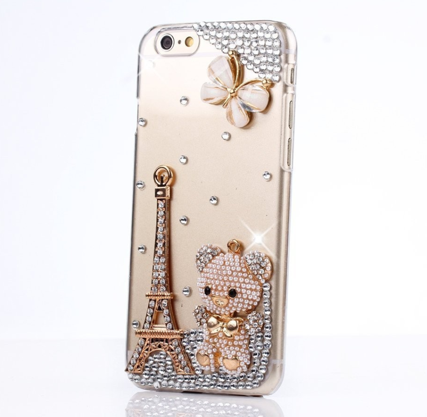 Funda corona diamante lujo iPhone compatible Apple