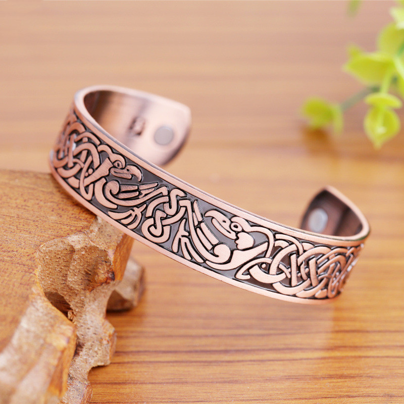 Vintage carved punk style bracelet