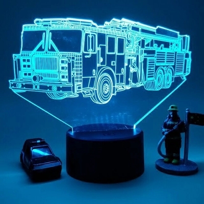 Fire engine 3D light 3D touch color 3D light - Image 4