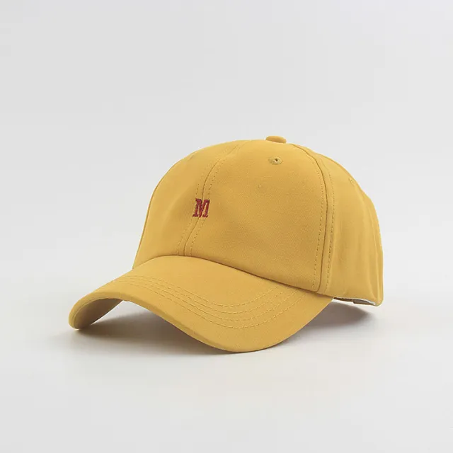 Small letter black cap with embroidery baseball visor hat Yellow - Shop at LoveMi