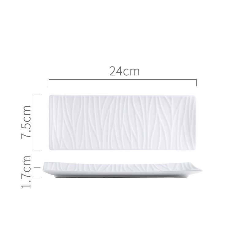 Japanese Creative Sushi Plate Pottery Long Plate