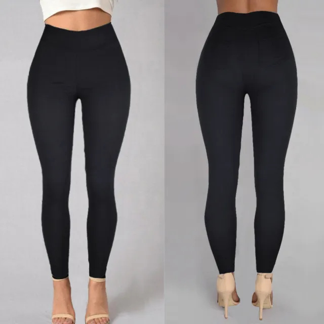European and American high waist small feet casual pants Black - Shop at LoveMi