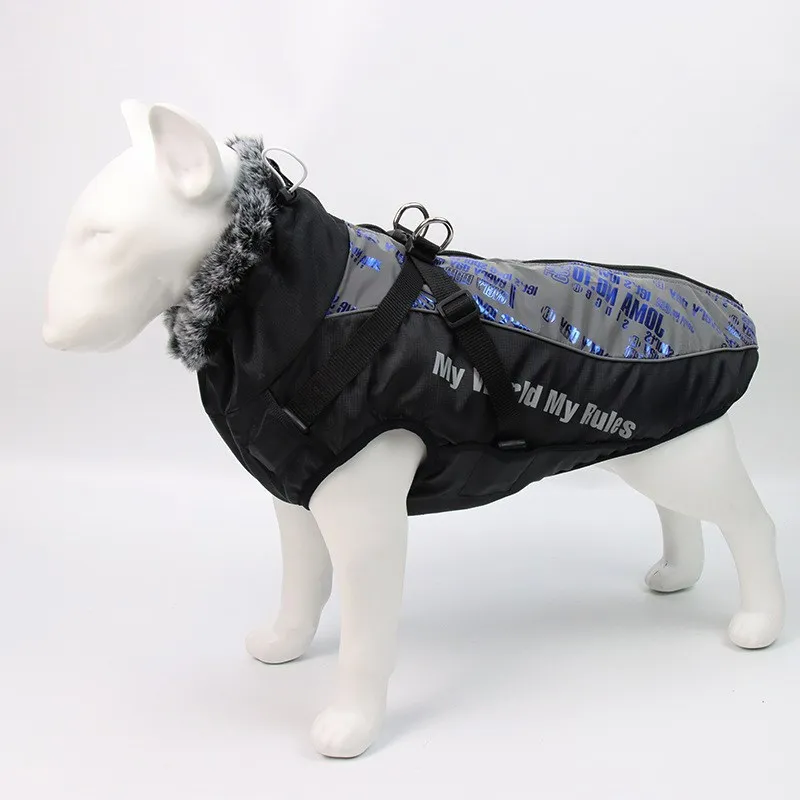 Windproof And Waterproof Dog Coat Pet Clothes - Bright Blue