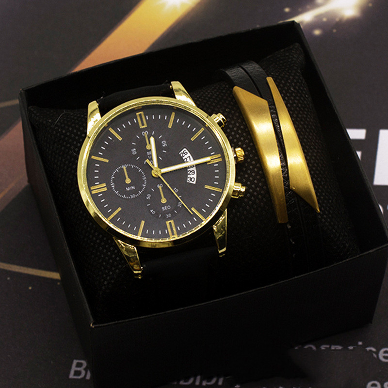 Two-Piece Alloy Quartz Calendar Watch, picture 5 of 5