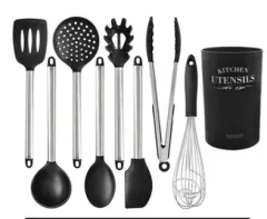 The silicone kitchen utensils and appliances - 9 Piece Of Black - View 1