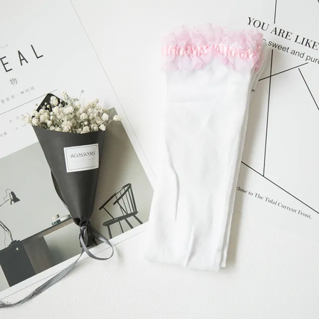 Lace over the knee stockings Pink - Shop at LoveMi
