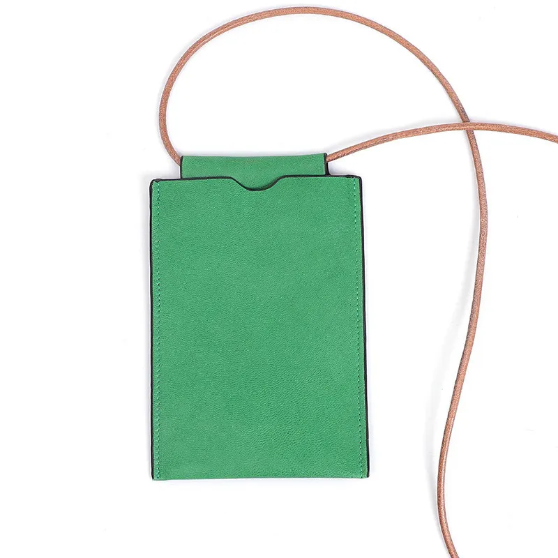 Leather mobile phone bag - Green