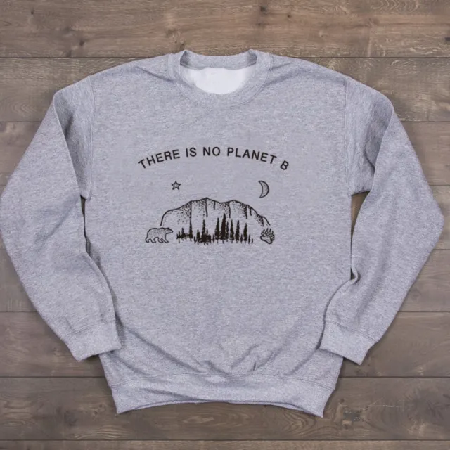 Ladies Letter Casual Long Sleeve Sweatshirt Grey - Shop at LoveMi