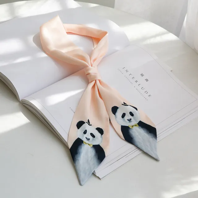 New Style Decoration Mr. Animal Small Skinny Scarf Neck Tie Pink - Shop at LoveMi