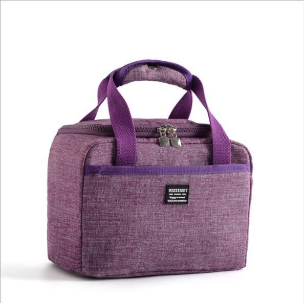 Thick Cation Portable Lunch Bag Insulation Bags Purple - Shop at LoveMi