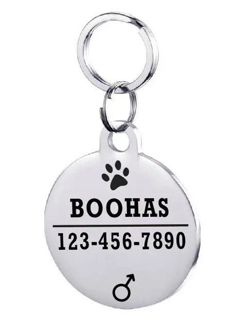 Personalized Dog ID Tag Stainless Steel Pet