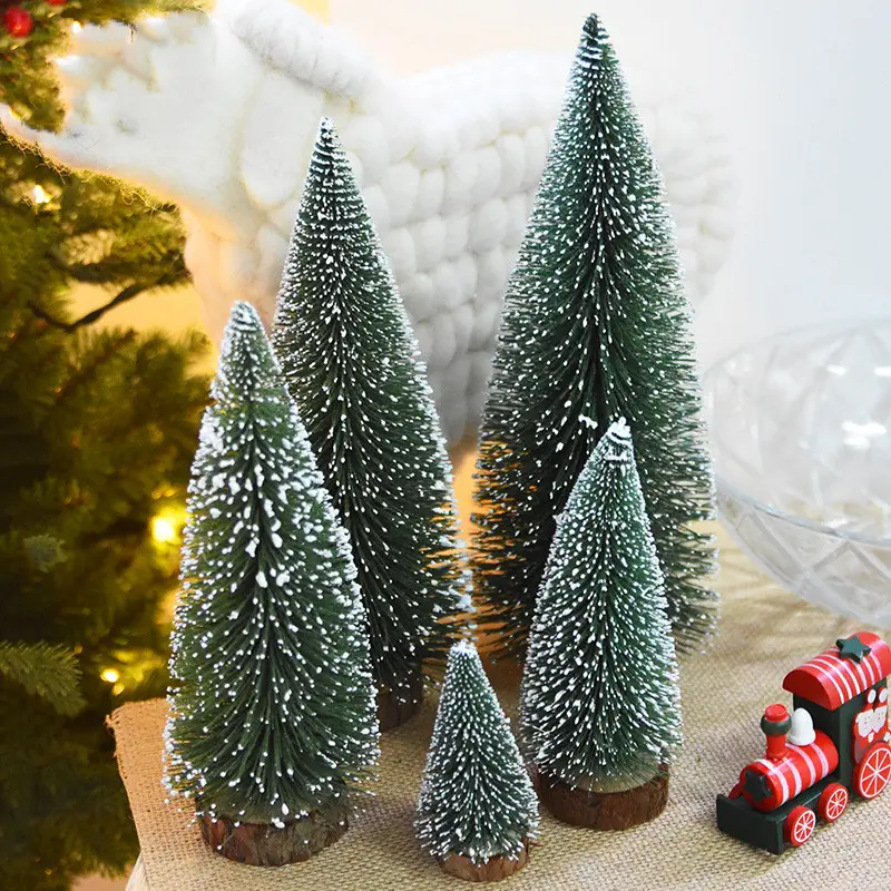 Mini Christmas Tree with Pine Needles Flocking White Cedar