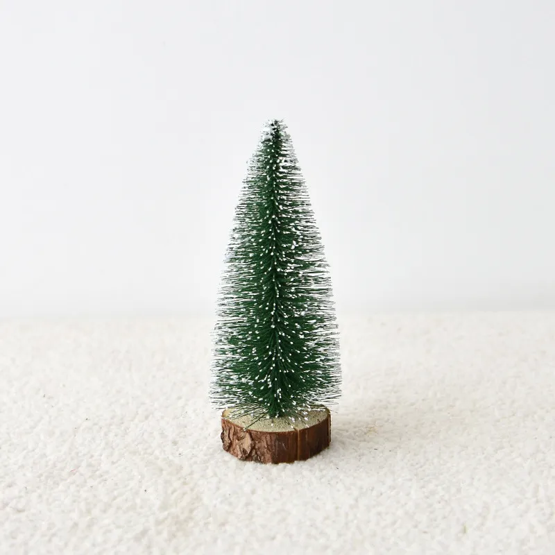 Mini Christmas Tree with Pine Needles Flocking Christmas Tree with White Cedar Tabletop Small Christmas Tree Tabletop Decoration – image 6