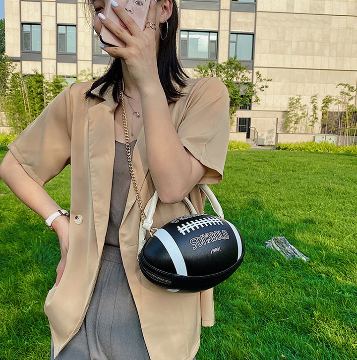 Rugby bag single shoulder crossbite Mini chain ball bag