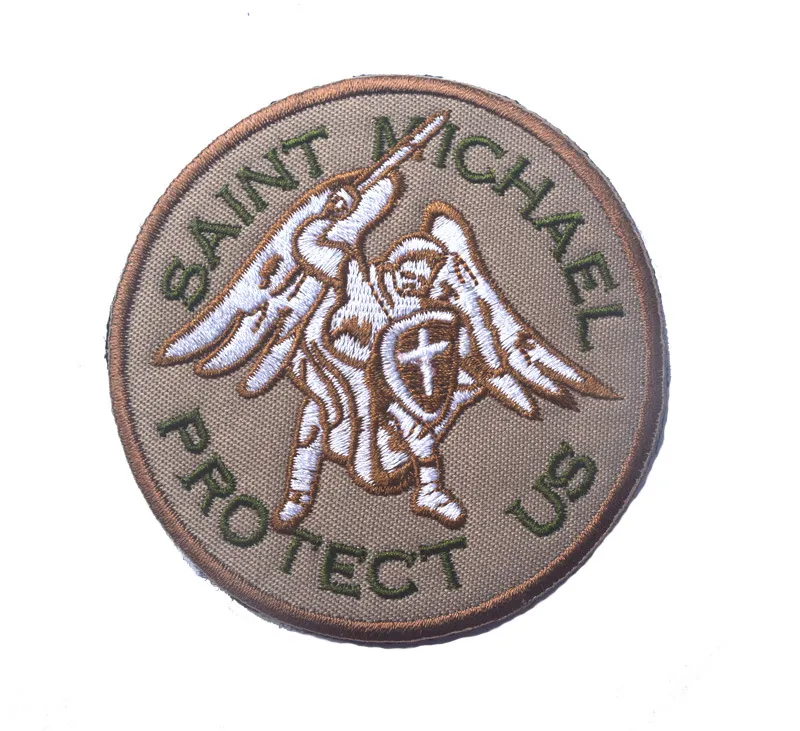 Embroidery, Armband, Double-sided VelcroCloth Label - Round Khaki
