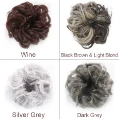 Wig hair circle - Silver Grey 2 Pcs - View 1