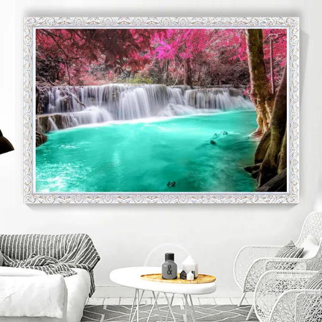 Diamond painting 5d full diamond colorful waterfall scenery - Shop at LoveMi