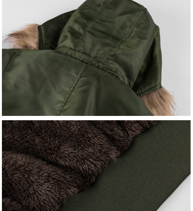 3D Plus Velvet Thick Winter Coat Coat Military Wear Tide Coat