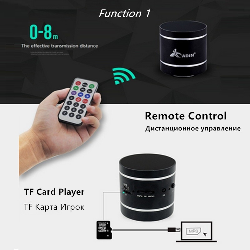 D5 + Portable Wireless Bluetooth Speaker With TF Card - Image 2
