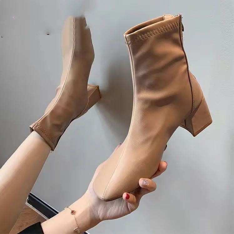 Martin boots female British style - Khaki