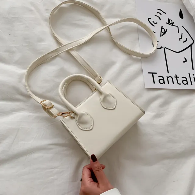 Crossbody ins wild western style small square bag White - Shop at LoveMi