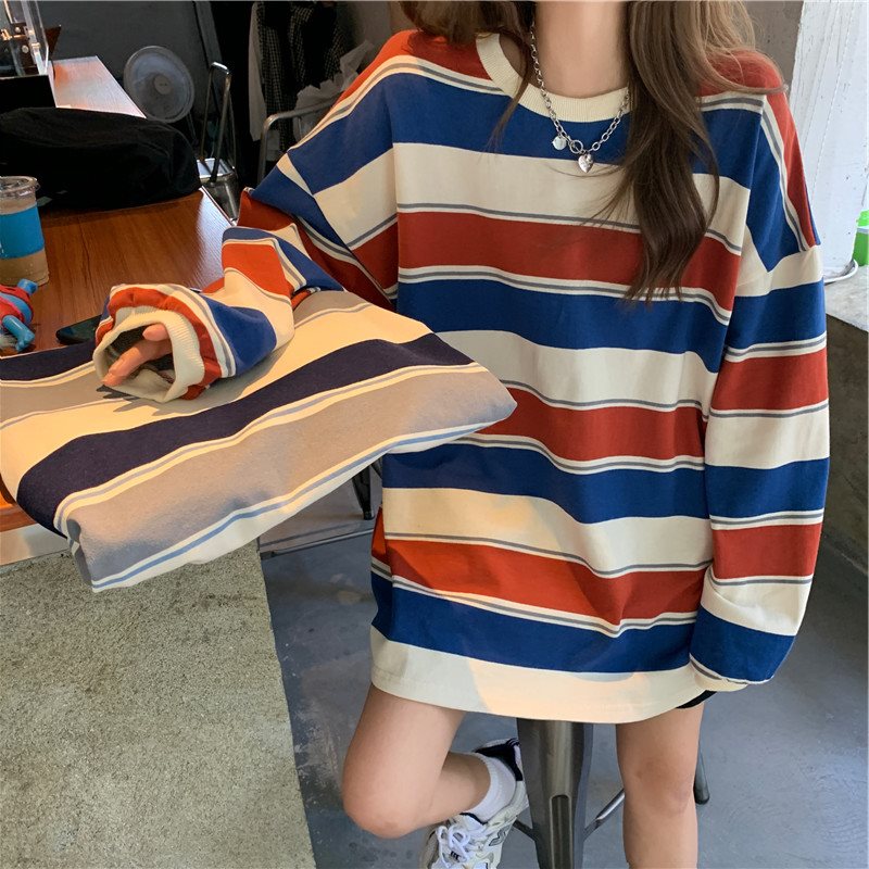 Title 3, Loose striped sweatshirt