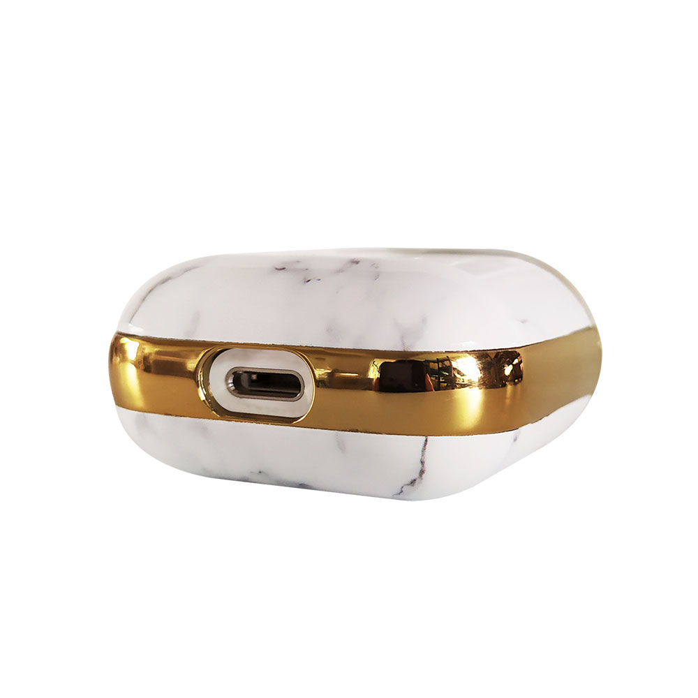 Compatible with Apple, Plating TPU Marble Pattern Soft Shell AirPods Cover - Image 4