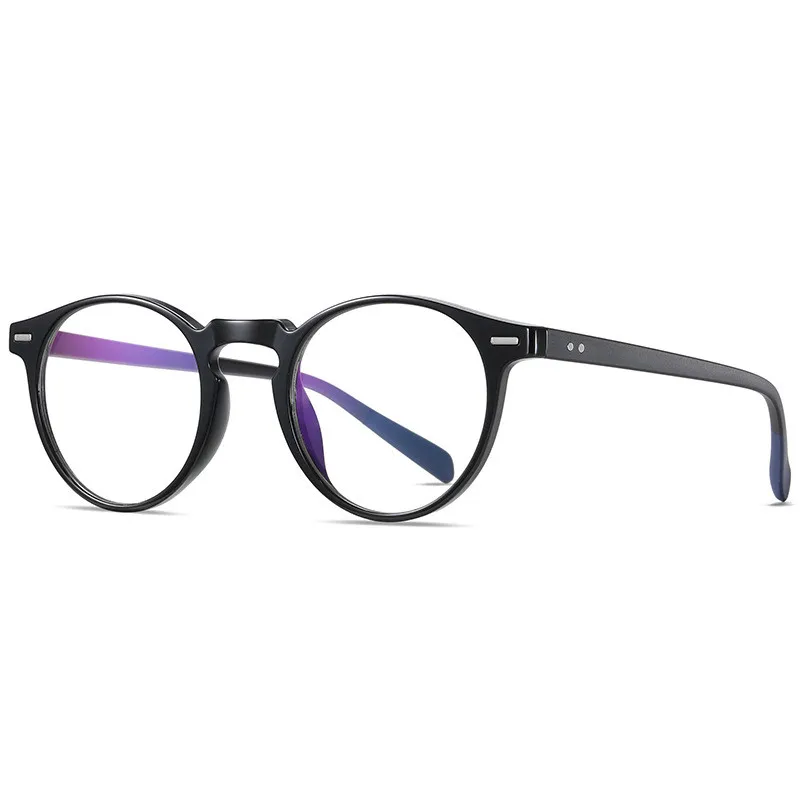 Retro blue light glasses - Black