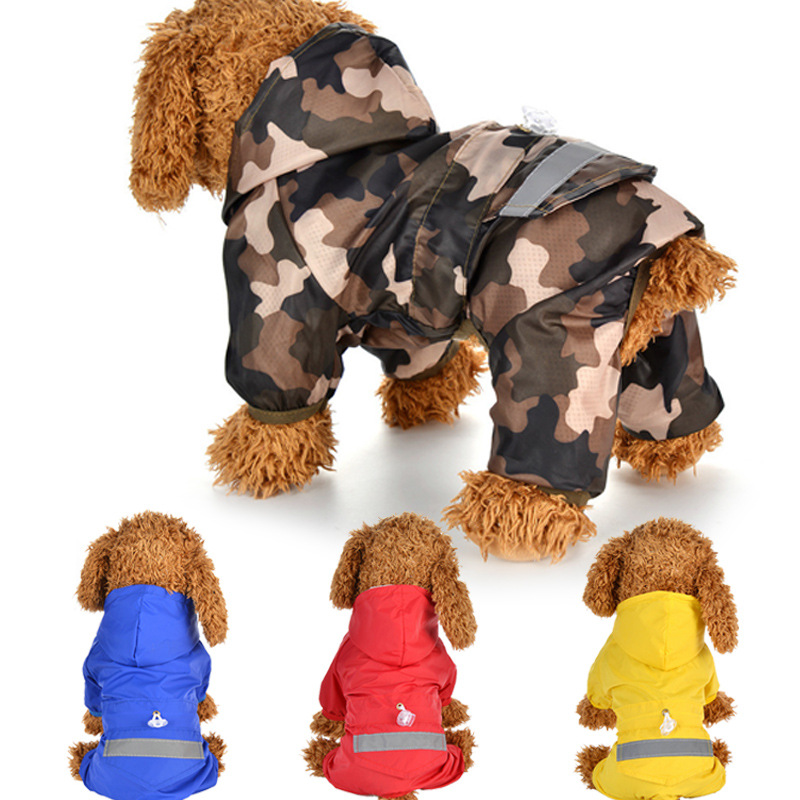 Four-legged waterproof pet poncho
