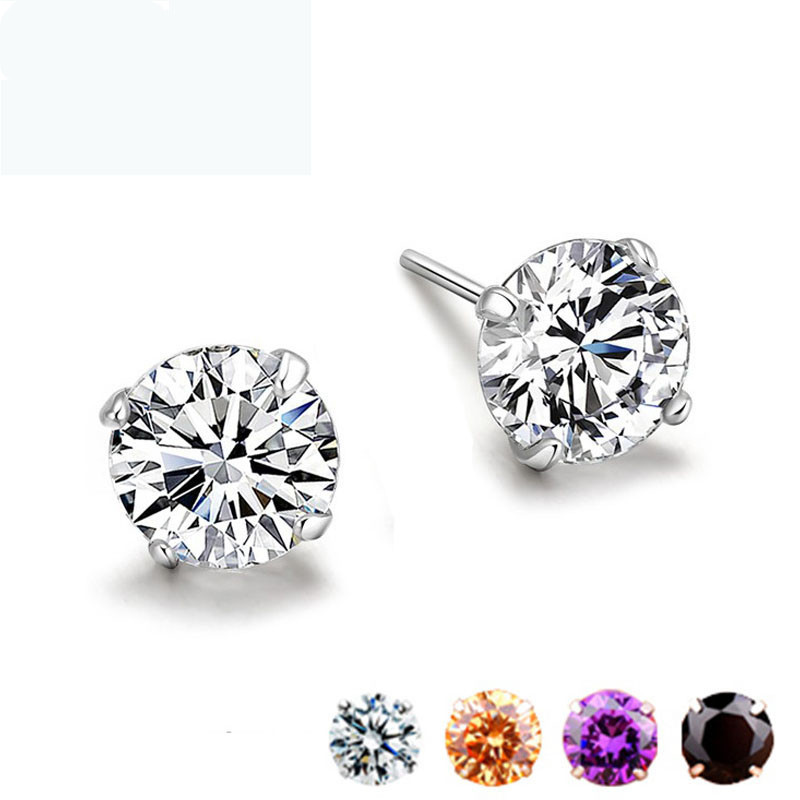 Simple fashion Japanese and Korean earrings silver jewelry