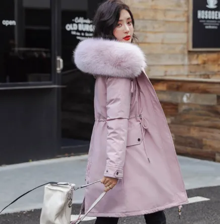 Winter coat cotton padded jacket Pink - Shop at LoveMi