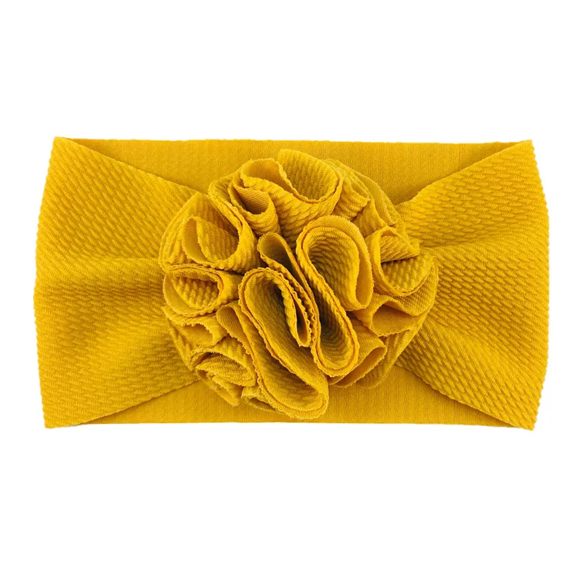Twill bubble flower headband - Ginger