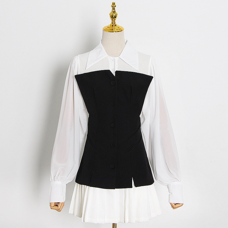 Women's long tube top pleated dress