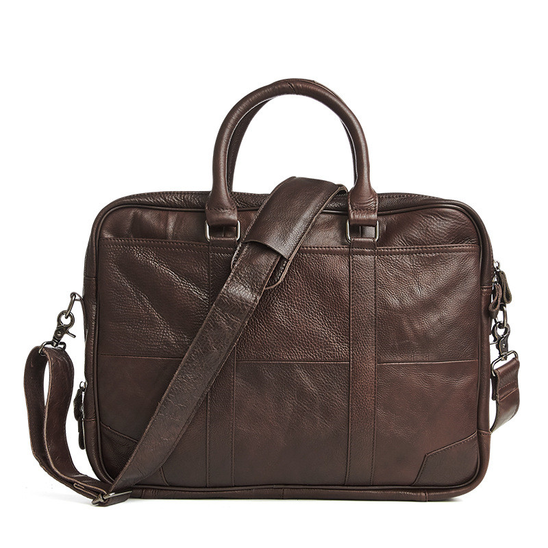 Leather Men's briefcase Coffee - Shop at LoveMi