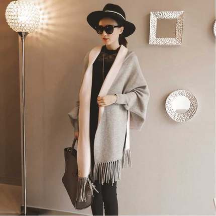Cape cloak imitation cashmere shawl scarf