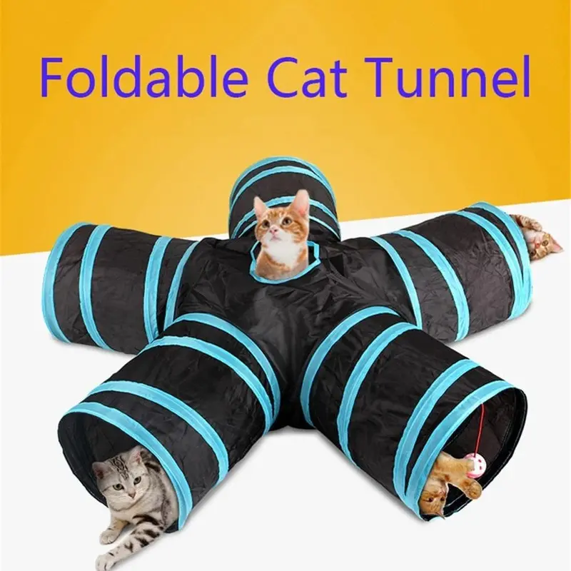 Foldable Pet Tunnel Multi-Channel Cat Dog Tent