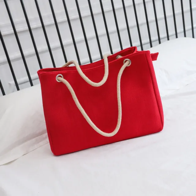 Large capacity shoulder bag shopping bag bag Red - Shop at LoveMi