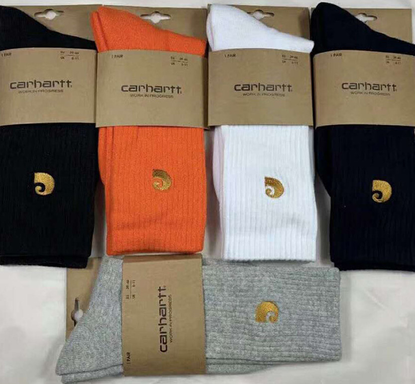 Mid-high tube gold label embroidery sports socks