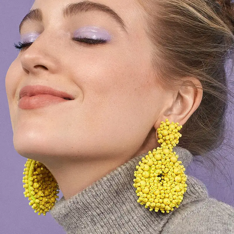 Bohemian Earrings Woven Bead Earrings