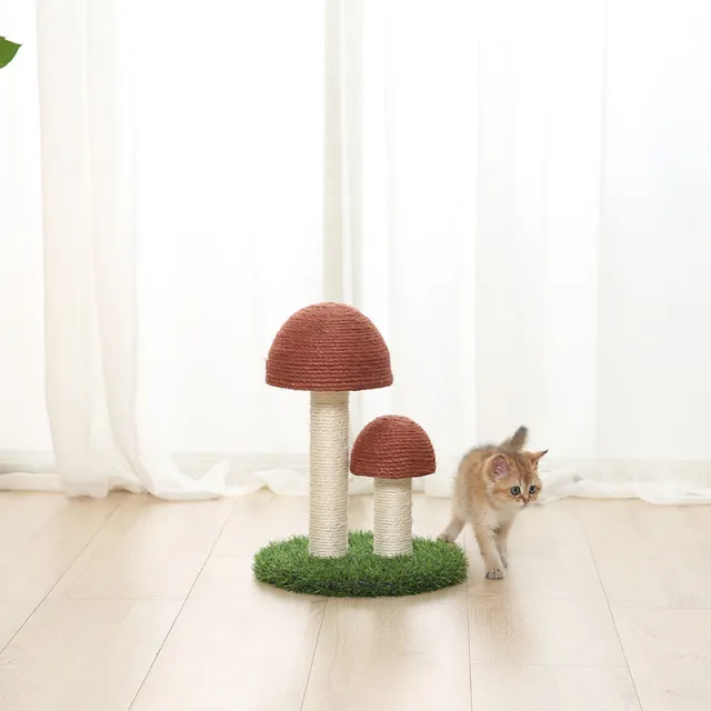 Natural linen mushroom scratching post 1Style - Shop at LoveMi