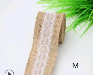 Lace 5CM wide linen roll DIY handmade Christmas decoration linen wedding crafts M - Shop at LoveMi