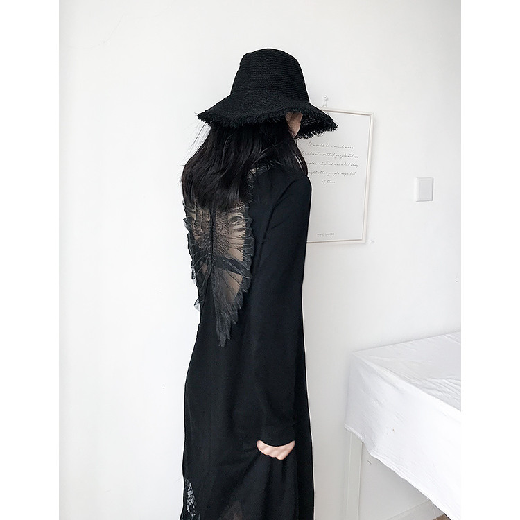 Lace panel mermaid dress