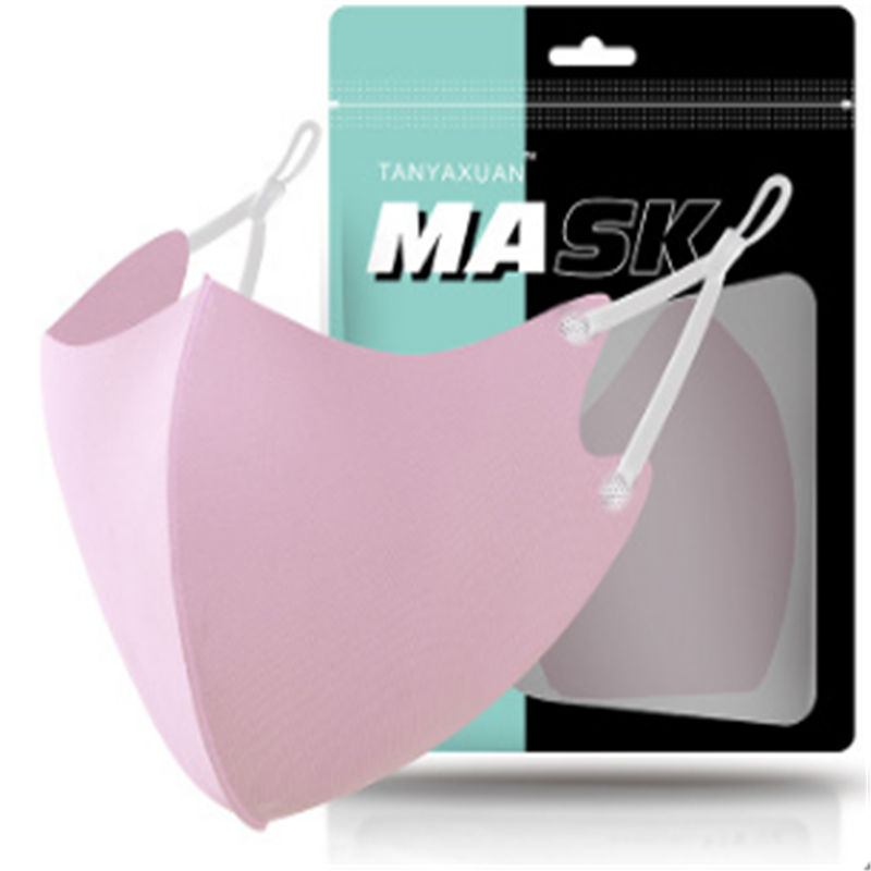 Spring and summer ice silk cotton mask Pink3Pc - Shop at LoveMi