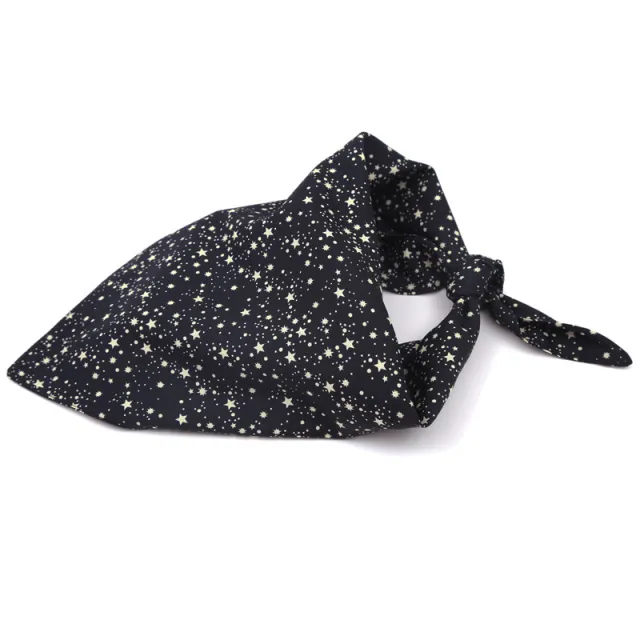 Dog jewelry scarf double cotton triangle scarf Black Pentagram - Shop at LoveMi