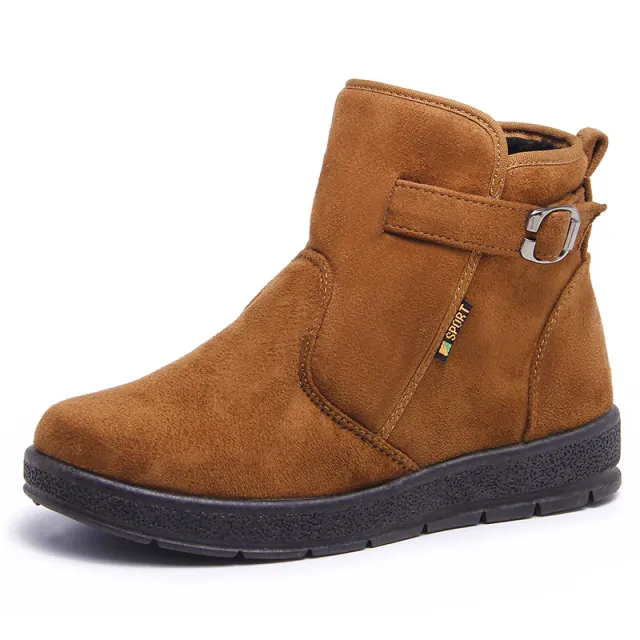 Plush thick warm mother shoes Brown - Shop at LoveMi