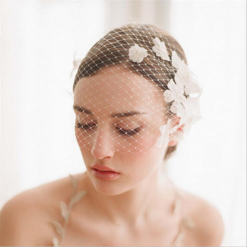 European and American Style Big Mesh Wedding Veil