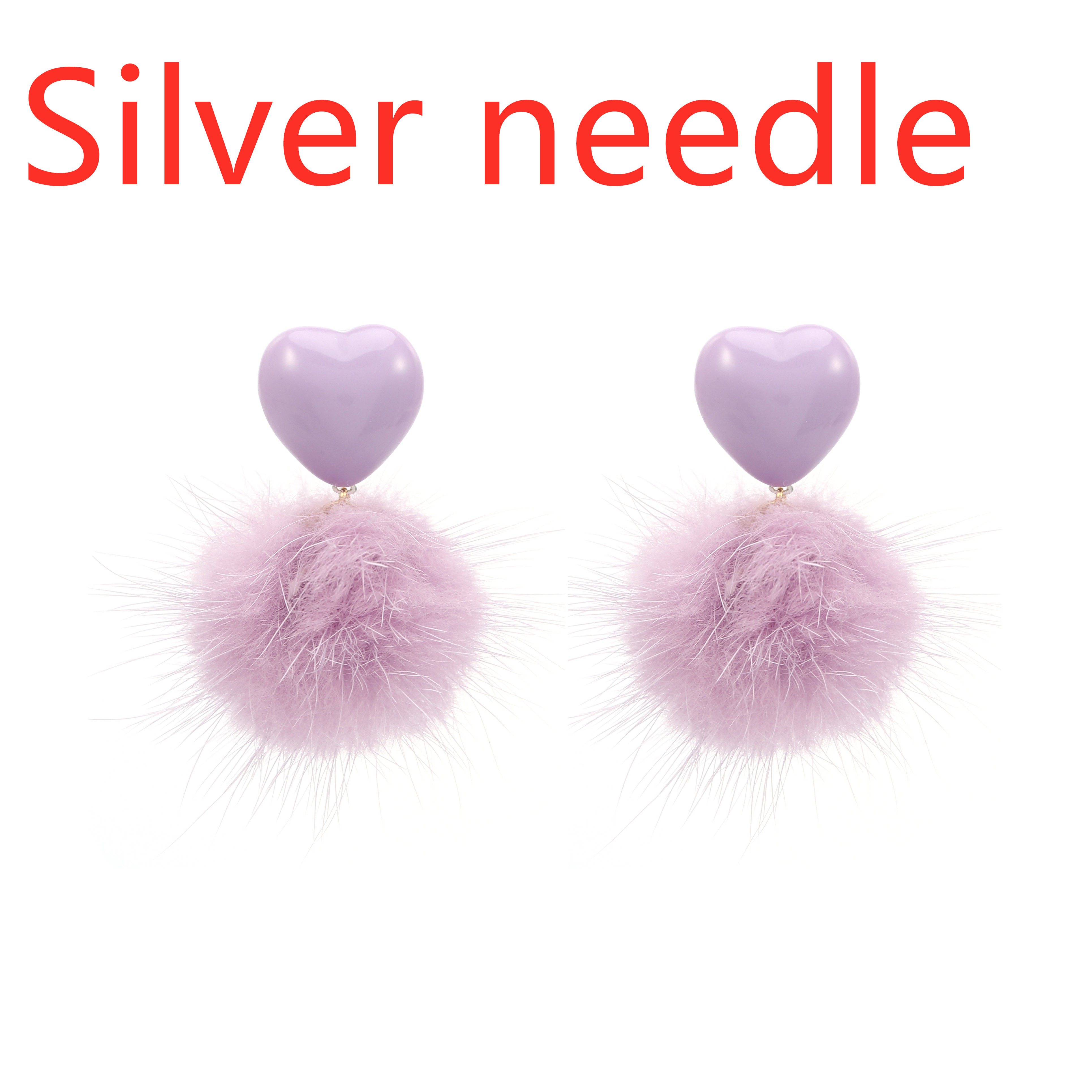 Purple ball earrings