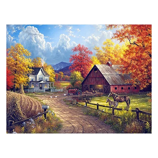 Landscape modern applique cross stitch Scenery - Shop at LoveMi